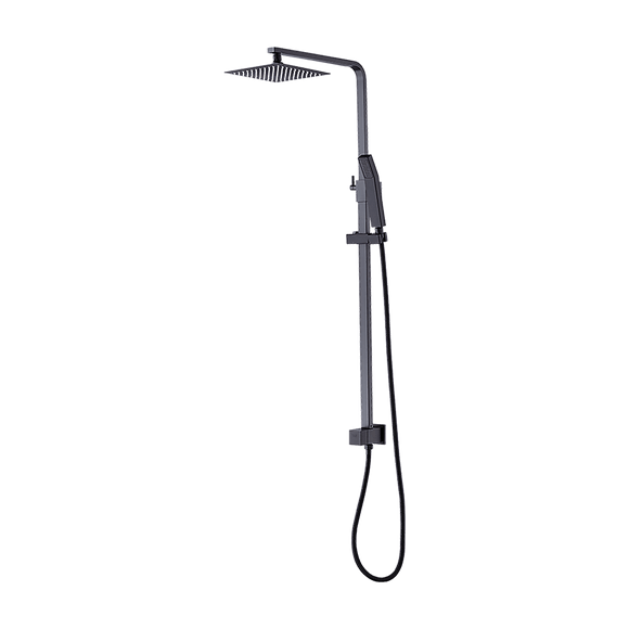 WELS 8" Rain Shower Head Set Square Dual Heads Faucet High Pressure Hand Held - RnR Galore