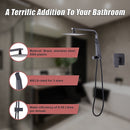 WELS 8" Rain Shower Head Set Square Dual Heads Faucet High Pressure With Mixer - RnR Galore