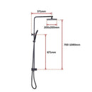 WELS 8" Rain Shower Head Set Square Dual Heads Faucet High Pressure With Mixer - RnR Galore