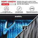 X - BULL 12000LBS Electric Winch 12V 4x4 synthetic rope 4WD Car with winch mounting plate - RnR Galore
