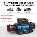 X - BULL 12000LBS Electric Winch 12V 4x4 synthetic rope 4WD Car with winch mounting plate - RnR Galore