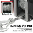 X - BULL Electric Boat Winch 12V 6500LBS Portable Detachable Steel Cable Marine Ship 3000KG 4WD - RnR Galore
