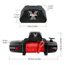 X - BULL Electric Winch 12V Synthetic Rope Wireless 14500LB Remote 4X4 4WD Boat - RnR Galore