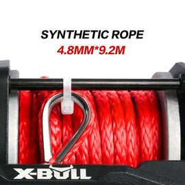 X - BULL Electric Winch 12V Wireless 3000lbs/1360kg Synthetic Rope BOAT ATV 4WD - RnR Galore