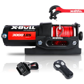 X - BULL Electric Winch 12V Wireless 3000lbs/1360kg Synthetic Rope BOAT ATV 4WD - RnR Galore