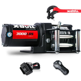 X - BULL Electric Winch 3000lbs/1360kg Wireless 12V Steel Cable ATV 4WD BOAT 4X4 - RnR Galore