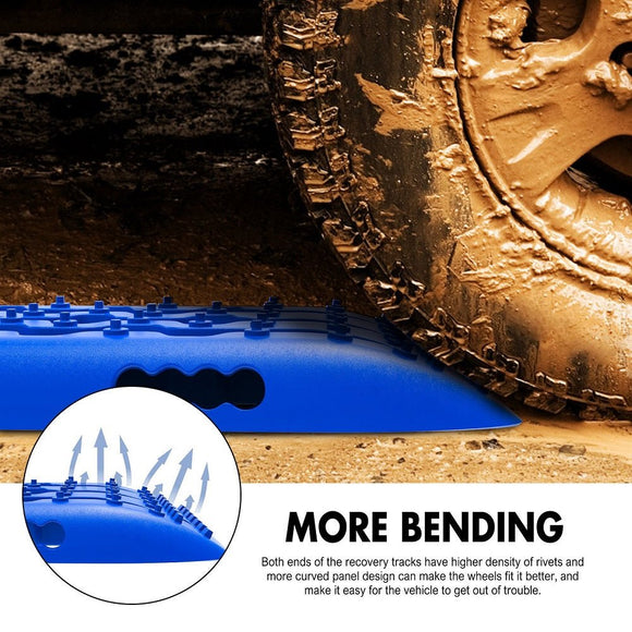 X - BULL Hitch Receiver 5T Recovery Receiver With 2PCS Recovery tracks Boards Gen2.0 Blue - RnR Galore