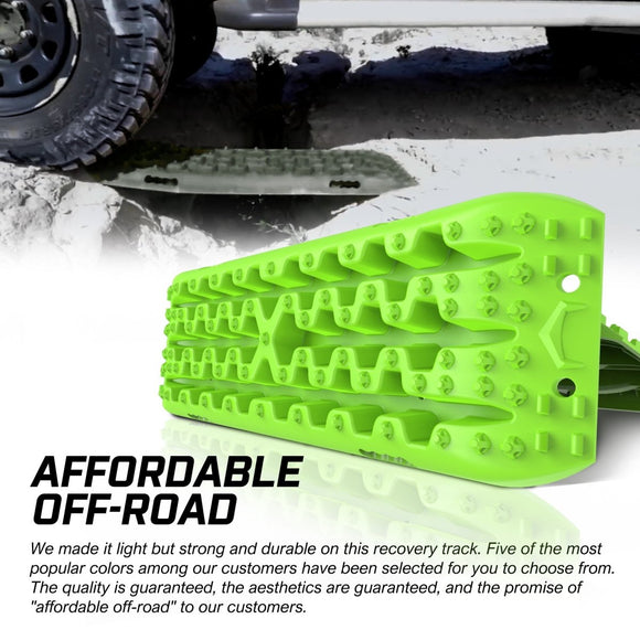 X - BULL Recovery tracks kit Boards Sand Mud Trucks 6pcs strap mounting 4x4 Sand Snow Car green GEN3.0 - RnR Galore