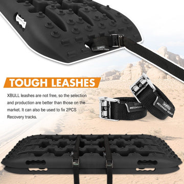 X - BULL Recovery tracks Sand Trucks Offroad With 4PCS Mounting Pins 4WDGen 2.0 - Black - RnR Galore