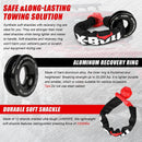 X - BULL Soft Shackle Synthetic Rope Recovery Snatch Ring /Recovery Hitch Receiver - RnR Galore
