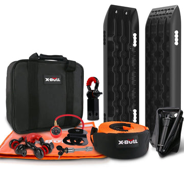 X - BULL Winch Recovery Kit 13PCS Recovery tracks /Snatch Strap Off Road 4X4 - RnR Galore