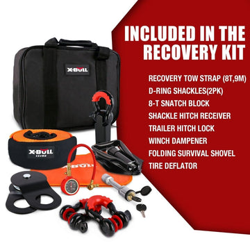 X - BULL Winch Recovery Kit 13PCS Recovery tracks /Snatch Strap Off Road 4X4 - RnR Galore