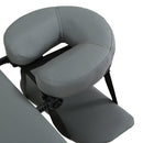 Zenses Massage Table 75cm 3 Fold Wooden Portable Beauty Therapy Bed Waxing Grey - RnR Galore