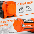 ZESUPER 12V Electric Winch 4500lb Synthetic Rope Boat Winch ATV Winch Trailer Winch 4WD - RnR Galore