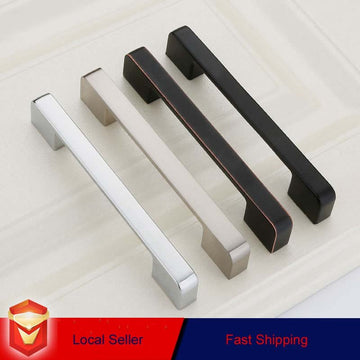 Zinc Kitchen Cabinet Handles Drawer Bar Handle Pull black+copper color hole to hole size 256mm - RnR Galore